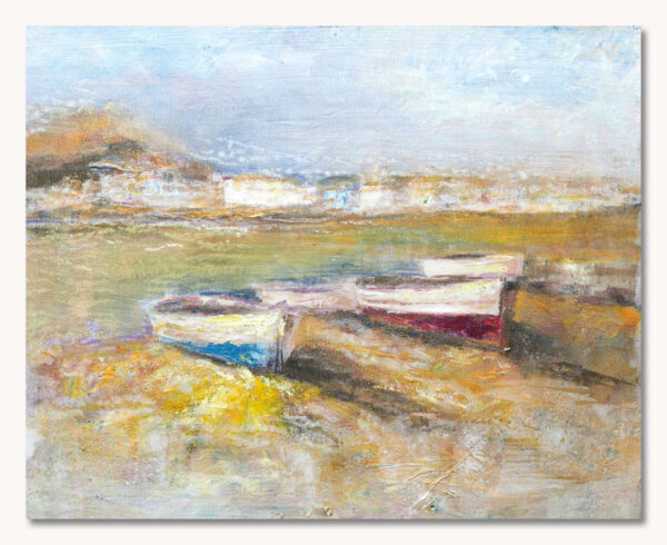 Autor:Benavent, pintuta acrilicos lienzo marina barcas 53x42